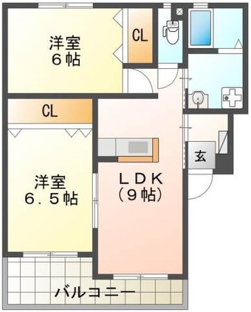 プリメーラ城南Ⅱの物件間取画像